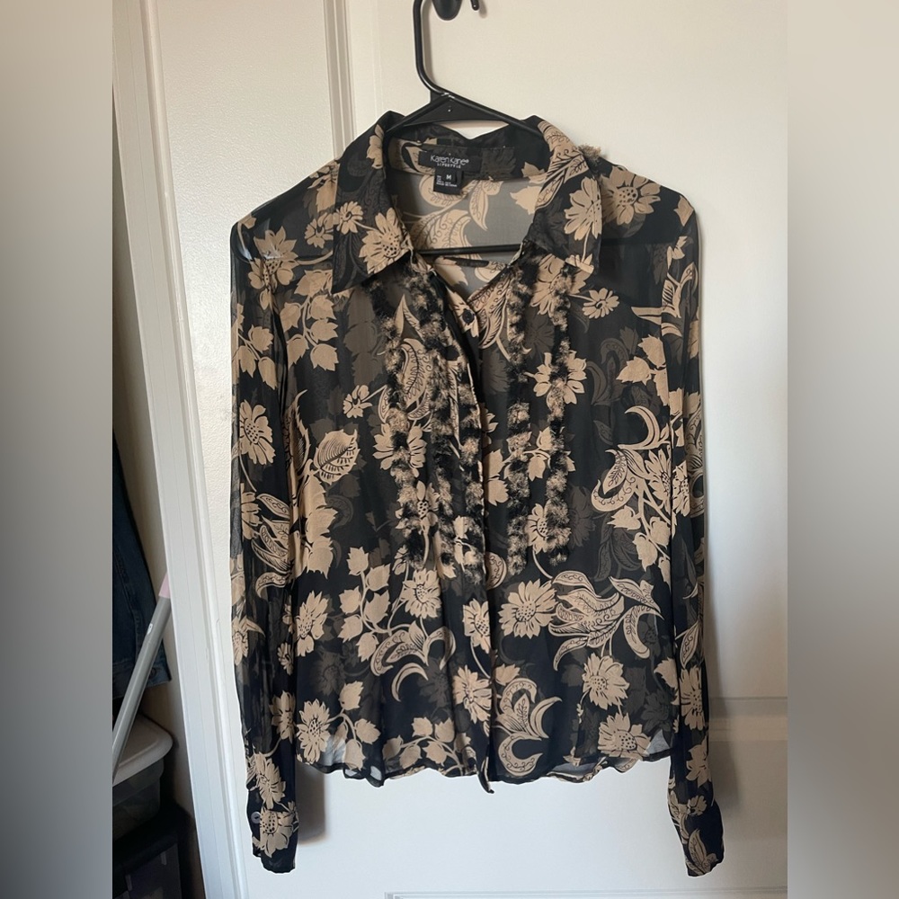 Karen Kane sheer blouse